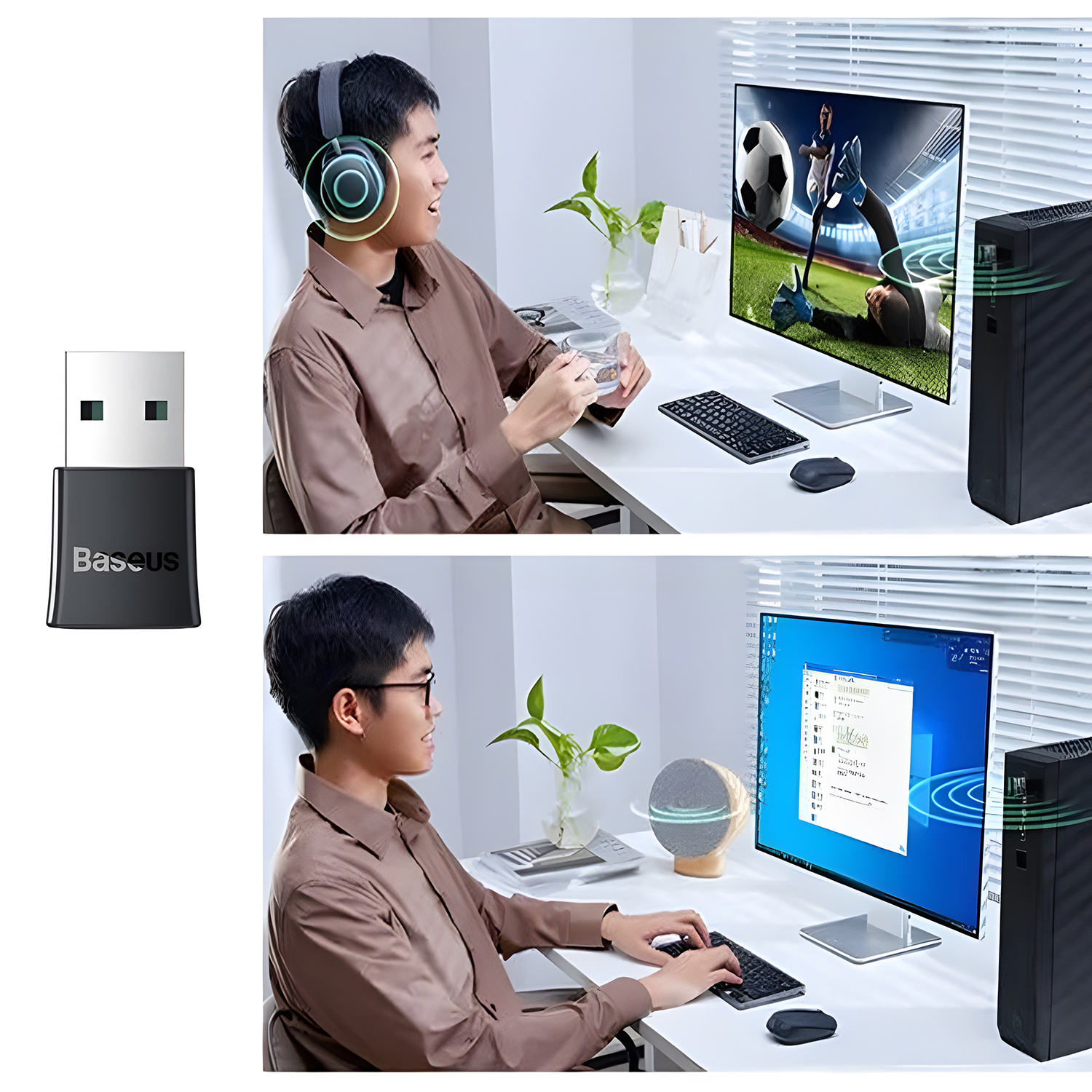 دانگل بلوتوث باسئوس مدل BA07 دانگل بلوتوث باسئوس مدل BA07